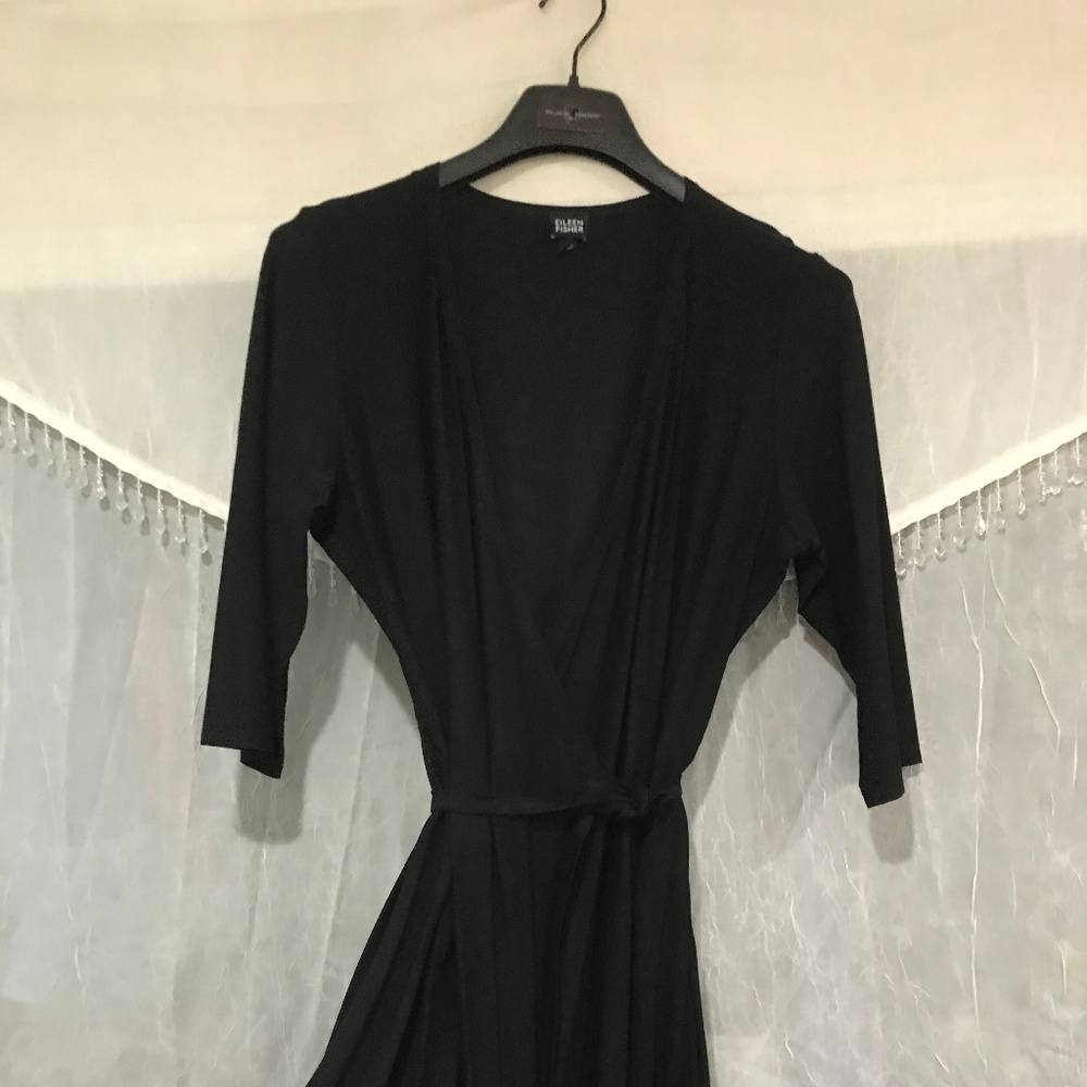 Black Wrap Eileen Fisher Dress